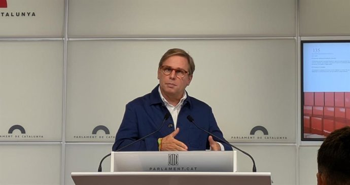 El portavoz de Vox en el Parlament, Joan Garriga.