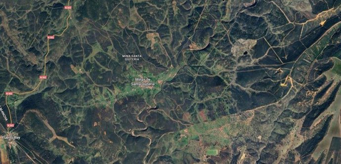 Imagen de Minas de Santa Quiteria en Google Maps.