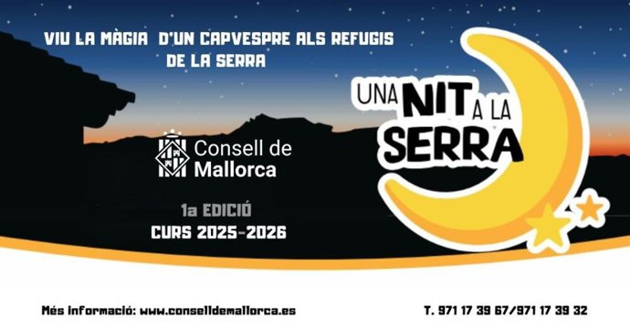Cartel de la actividad 'Una nit en la Serra'.