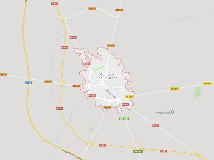 Archivo - Vista de Quintanar de la Orden en Google Maps.