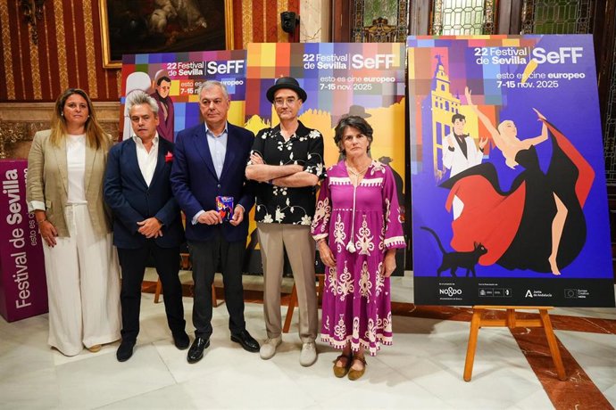 Presentación del 22 Festival de Cine Europeo de Sevilla en el Ayuntamiento.