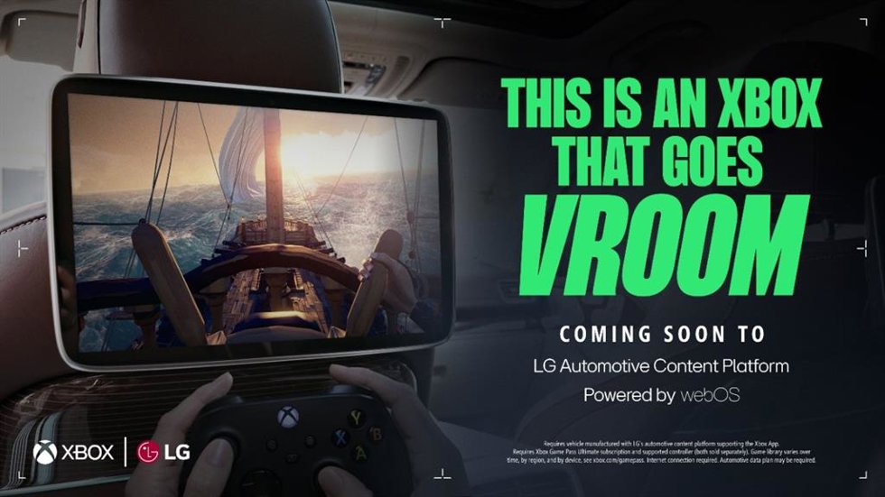 Xbox Cloud Gaming (beta) para vehículos seleccionados de la mano de LG.