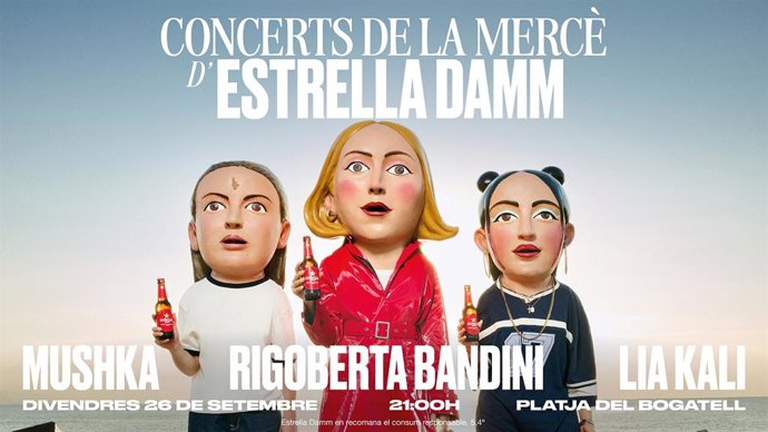 Cartell dels concerts de la Mercè d'Estrella Damm