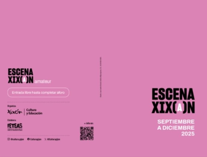 Anuncio del programa ESCENA Amateur, que se celebrará en Gijón desde el jueves 11 de septiembre hasta el próximo 11 de diciembre.