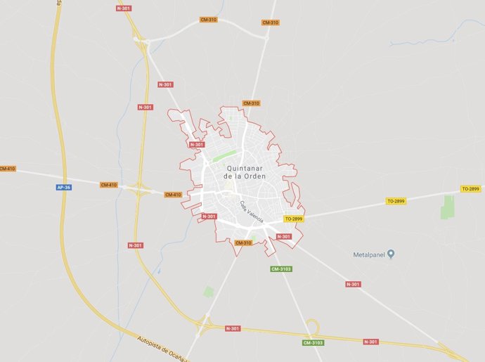 Archivo - Vista de Quintanar de la Orden en Google Maps.