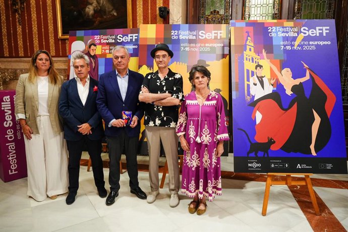 Presentación del 22 Festival de Cine Europeo de Sevilla en el Ayuntamiento.