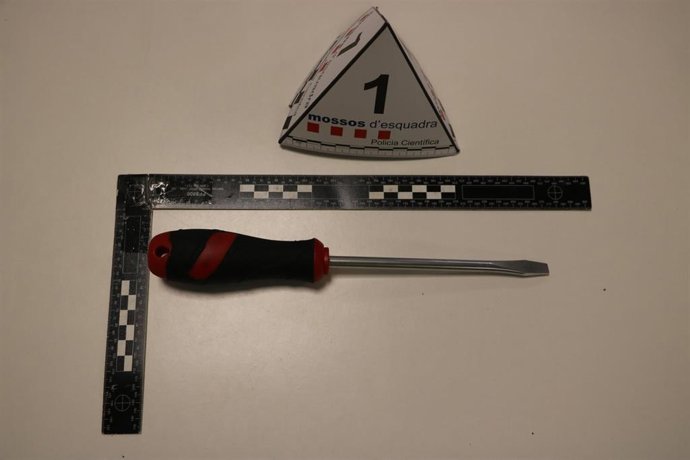 El destornillador que utilizaban las 2 mujeres para entrar en las viviendas en las que robaron diversos objetos.
