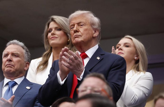 El presidente de Estados Unidos, Donald Trump, asiste a la final del US Open