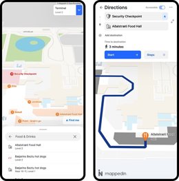 Keflavík Airport Mobile Mapping Powered by Mappedin