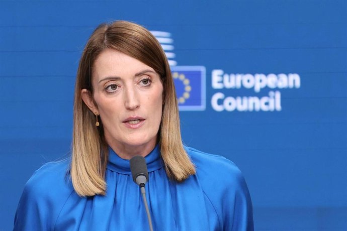 Archivo - La presidenta del Parlamento Europeo, Roberta Metsola, en una imagen de archivo.