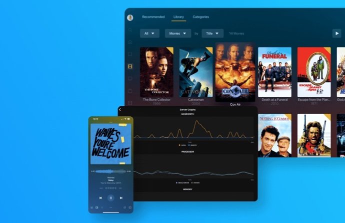 Serviço de conteúdo de streaming Plex