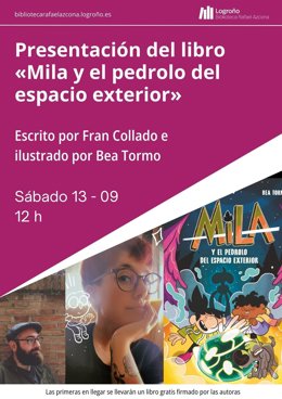 La ilustradora logroñesa Bea Tormo presenta el libro 'Mila y el pedrolo del espacio exterior' en la Biblioteca Rafael Azcona