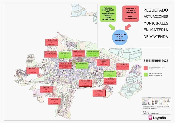 El Plan Municipal de Vivienda de Logroño "está cumpliendo objetivos" con 212 pisos ya en marcha, 128 de ellos de VPO