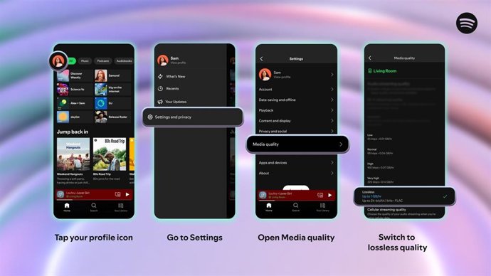Audio sin pérdida en Spotify Premium