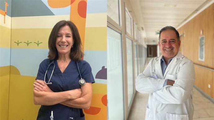 La doctora y pediatra del Hospital Materno- Infantil Quirónsalud Sevilla, María José Lirola, y el el pediatra del Hospital Quirónsalud Infanta Luisa, Andrés Osuna.