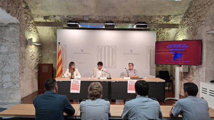 Presentación del simulacro de alertas que se llevará a cabo el próximo miércoles en Girona y comarcas de Catalunya Central