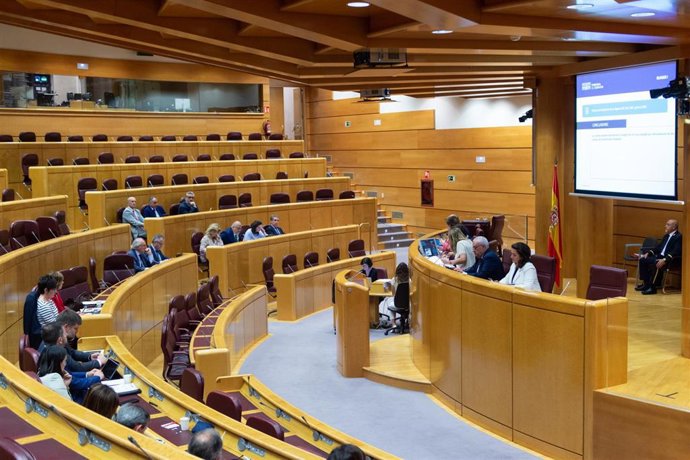 Archivo - Imagen de archivo del hemiciclo del Senado.