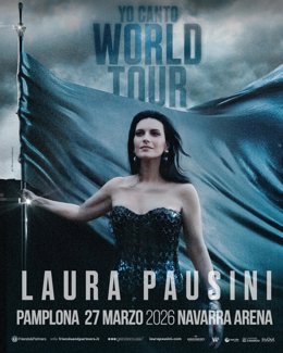 Cartel del concierto de Laura Pausini en Pamplona.
