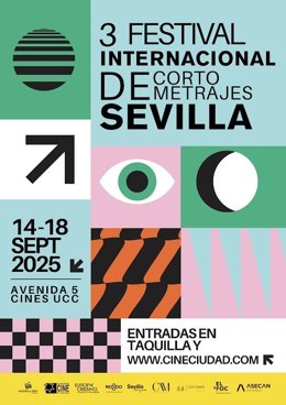 Cartel de la tercera edición del Festival Internacional de Cortos de Sevilla.