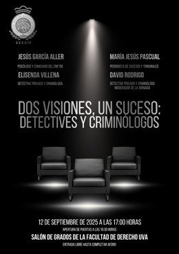 Debate el viernes en la UVA sobre el presente y futuro de la Criminología y las Ciencias Forenses