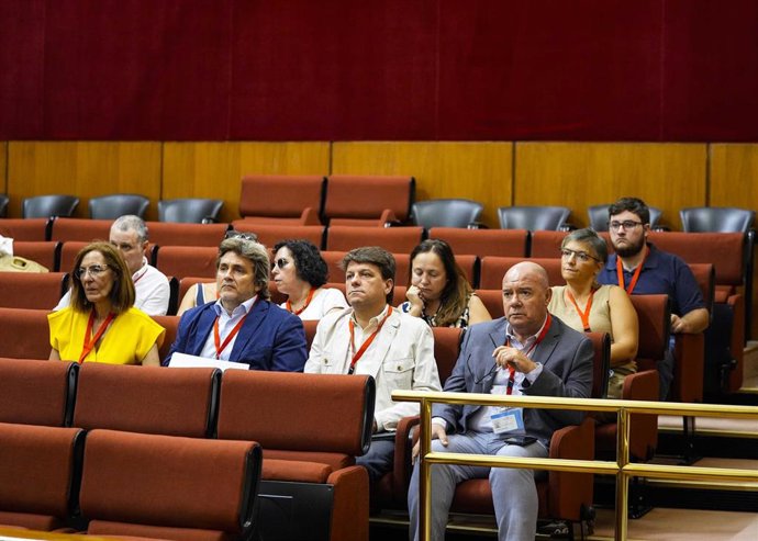 Imagen de este miércoles del Pleno del Parlamento con la asistencia al debate de representantes del tercer sector.