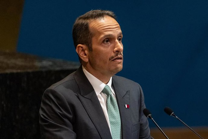 Archivo - El primer ministro de Qatar, Mohamed bin Abdulramán al Thani