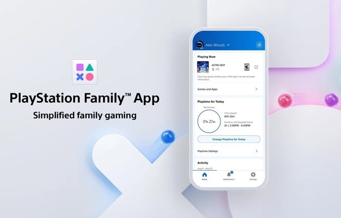 La nueva aplicación de control parental PlayStation Family.