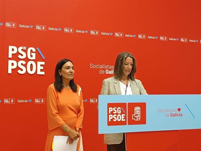 Las portavoces socialistas en rueda de prensa