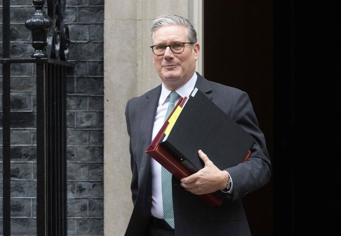 September 10, 2025, London, England, United Kingdom: UK Prime Minister KEIR STARMER is seen leaving 10 Downing Street before Prime Ministerâ€s Questions.,Image: 1035756550, License: Rights-managed, Restrictions: , Model Release: no, Credit line: Tayfun Sa