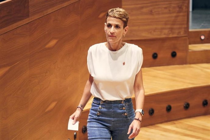 Archivo - La presidenta de Navarra, María Chivite, en una imagen de archivo