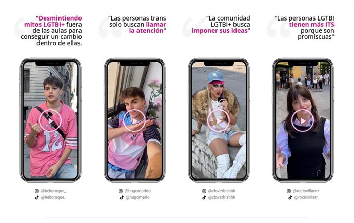 FELGTBI+ desmonta los bulos sobre el colectivo en las aulas con su campaña de TikTok 'Mute al mito'
