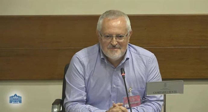 Jefe de la Sección de Investigación y Desarrollo Minero, David Valiño, durante su comparecencia en la Junta General.
