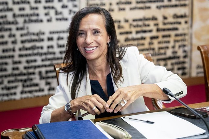 La presidenta de Redeia, Beatriz Corredor Sierra, comparece ante la Comisión de Investigación sobre la interrupción del suministro eléctrico y de las comunicaciones del 28 de abril de 2025, en el Senado, a 11 de septiembre de 2025, en Madrid (España). 