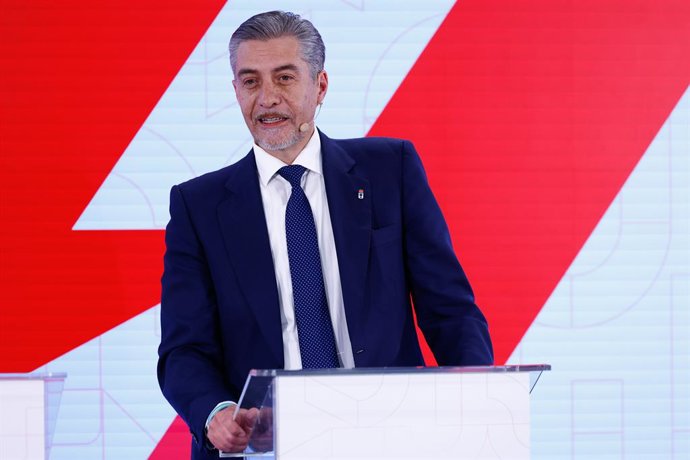 Archivo - Martin Pelaez, President of Real Oviedo, attends during the official welcome event for the clubs promoted to the 2025/2026 season at headquarters of La Liga on July 28, 2025, in Madrid, Spain.