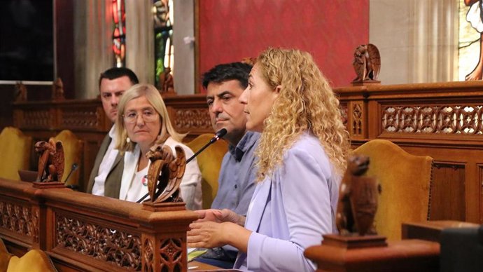 La bancada del grupo de MÉS per Mallorca en el Consell insular.