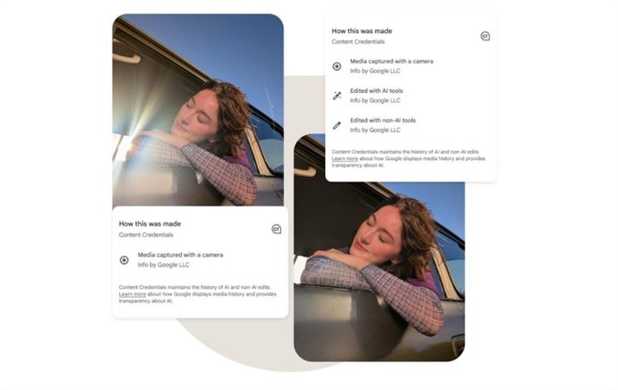 Metadatos de las credenciales de contenido