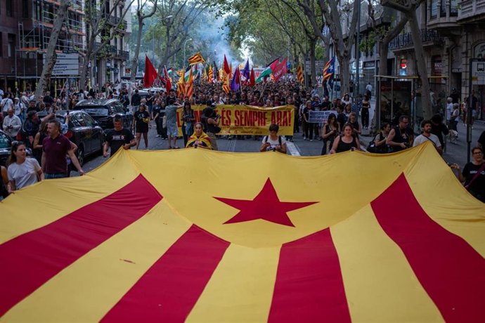 La manifestación de la Esquerra Independentista en la Diada.