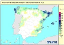 Las lluvias acumuladas desde octubre están en 663 litros por metro cuadrado, un 9% más de lo normal