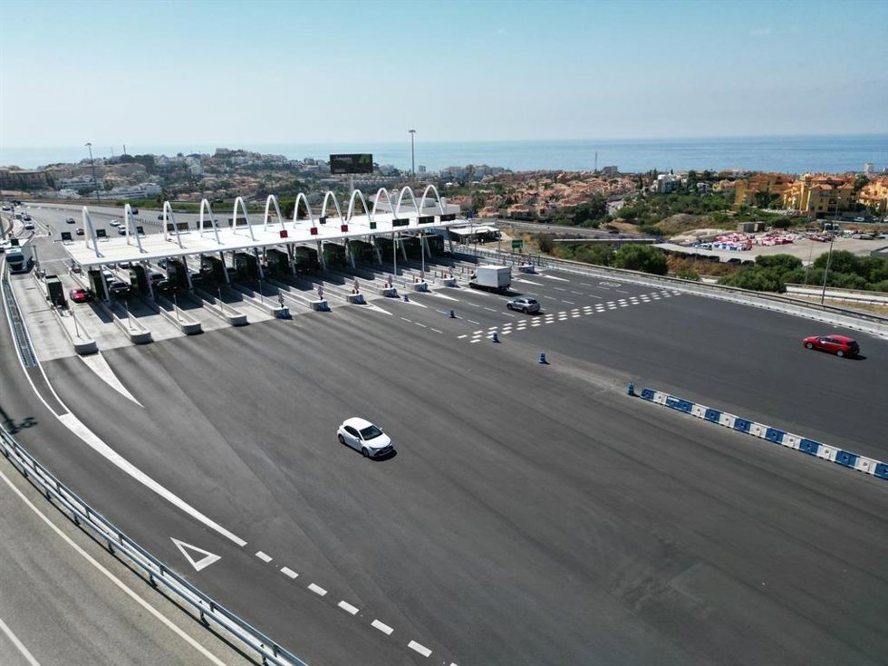 Vista de la autopista de la Costa del Sol, AP-7.