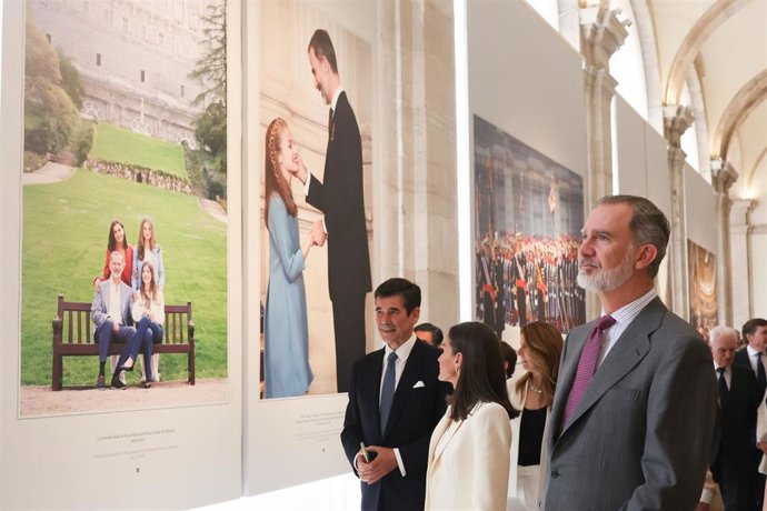 Archivo - Inauguración de la exposición sobre el reinado de Felipe VI en el Palacio Real