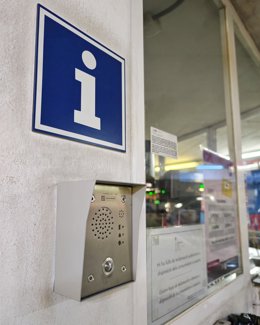 Interfono de uno de los aparcamientos de la SMAP.