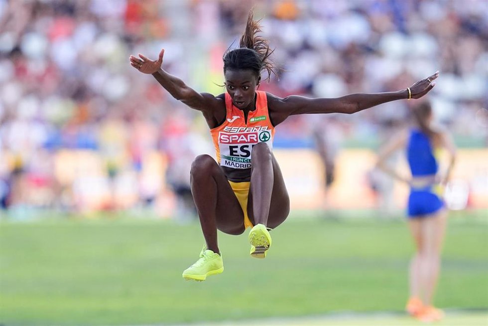 Archivo - La española Fátima Diame durante una competición