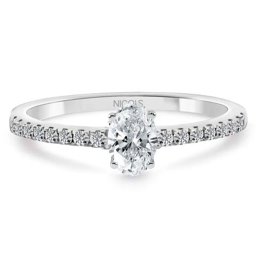 Oval 0.30 Oro Blanco