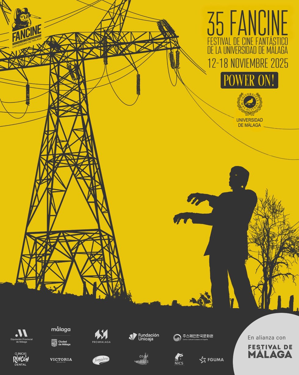 Cartel de la 35 edición del Festival de Cine Fantástico de la Universidad de Málaga, Fancine, que tendrá un ciclo previo con proyecciones de peliculas en el Contenedor Cultural de la UMA del 7 de octubre al 4 de noviembre.