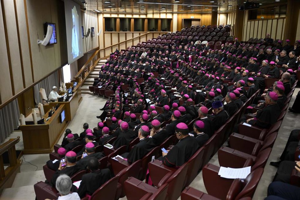 El Papa León XIV se reúne con los nuevos obispos ordenados en el último año.