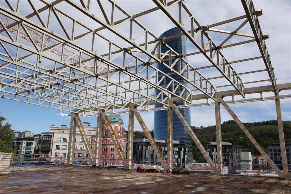 Archivo - Obras del proyecto de ampliación Agravitas, en el Museo de Bellas Artes de Bilbao, a 16 de abril de 2025, en Bilbao, Vizcaya, País Vasco (España).