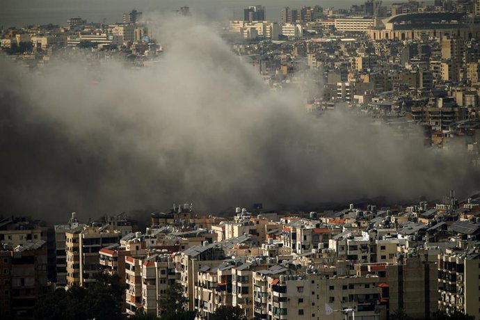 Archivo - Imagen de archivo de un bombardeo israelí en Líbano