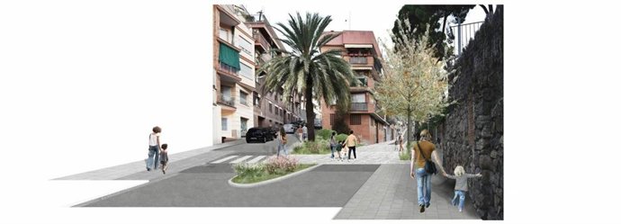 Recreación digital de las obras previstas en la calle del Torrent del Remei