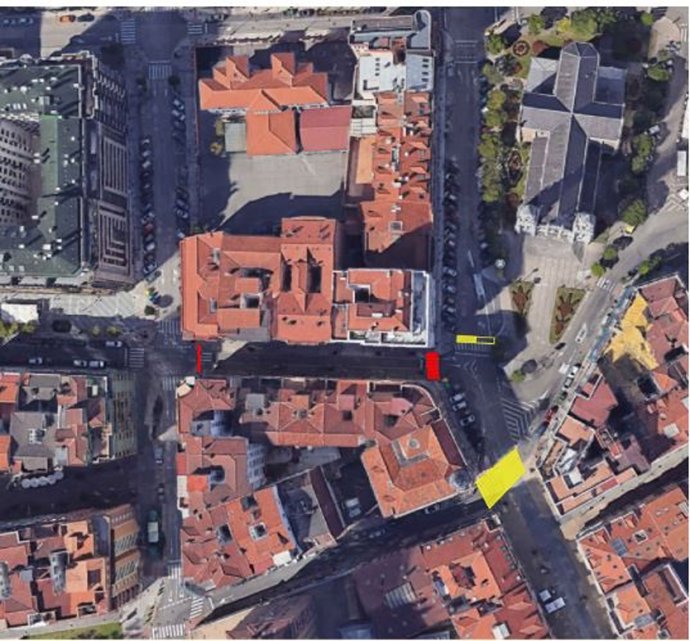 Cortes de tráfico en Avilés.