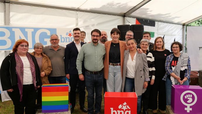 La portavoz nacional del BNG, Ana Pontón, durante un acto en Ordes.
